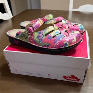 Alegria Multicolor Floral Clogs